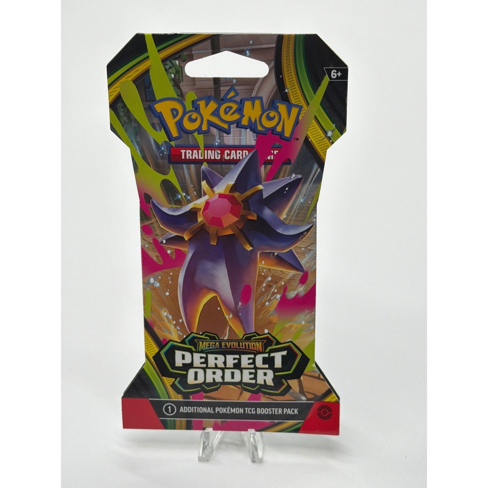 Pokemon TCG Mega Evolution Perfect Order Sleeved Booster Pack Starmie Art 10